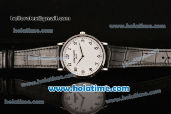 Patek Philippe Calatrava Miyota OS2035 Quartz Steel Case with Arabic Numeral Markers and White Dial