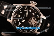 IWC Big Pilot's "Markus Buhler" Swiss ETA 6497 Manual Winding Steel Case with Black Dial and White Arabic Numeral Markers