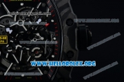 1:1 Richard Mille RM 35-02 RAFAEL NADA Japanese Miyota 9015 Automatic Black PVD Case with Skeleton Dial Black Rubber Strap