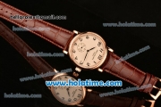 Patek Philippe Calatrava 2813 Automatic Rose Gold Case with Beige Dial and Arabic Numeral Markers