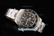 Rolex Sea-Dweller Rolex 3135 Movement Full Steel with Black Dial and Black Bezel -Super LumiNova