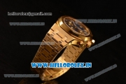 Audemars Piguet Royal Oak Chrono Swiss Valjoux 7750 Automatic Yellow Gold Case Blue Dial With Stick Markers Yellow Gold Bracelet