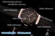 Hublot Big Bang Chrono Clone HUB4100 Automatic Steel/Ceramic Case with Black Rubber Strap Black Dial