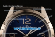 Bell&Ross Vintage BR 123 GMT Miyota 9015 Automatic Steel Case with Blue Dial and Black Rubber Strap