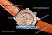 IWC Aquatimer Vintage 1967 Asia Automatic Steel Case with White Dial Stick Markers and Brown Leather Strap