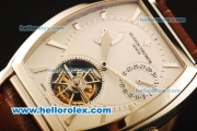 Vacheron Constantin Malte Swiss Tourbillon Manual Winding Steel Case with White Dial and Silver Markers