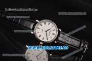 Patek Philippe Calatrava Asia ST16 Automatic Steel Case with White Dial and Black Leather Strap