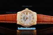 Rolex Datejust Automatic Movement ETA Coating Case with Diamond Bezel-Diamond Markers