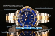 Rolex Submariner Asia 2813 Automatic Two Tone with Blue Dial and White Markers