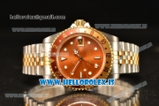 Rolex GMT-Master Vintage Brown Dial With Brown Bezel 2813 Auto Two Tone Jubilee Strap