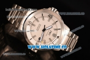 IWC Aquatimer Miyota Quartz Full Steel with White Dial and Stick Markers