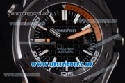 Audemars Piguet Royal Oak Offshore Diver Clone AP Calibre 3120 Automatic PVD Case with Black Dial and Black Rubber Strap Stick/Arabic Numeral Markers (BP)