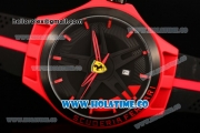 Ferrari Scuderia Ferrari Orologi 2015 Miyota 2035 Quartz Red PVD Case with Black Dial and Red Stick Markers