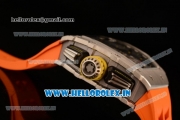 Richard Mille RM11-03 Swiss Valjoux 7750 Automatic Steel Case Skeleton Dial With Arabic Numeral Markers Orange Rubber Strap(KV)