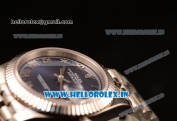 Rolex Datejust 37mm Swiss ETA 2836 Automatic Steel Case with Jubilee Steel Bezel Blue Dial Diamonds Steel Bracelet