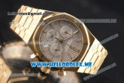 Audemars Piguet Royal Oak Miyota Quartz Yellow Gold Case/Bracelet with Grey Dial and Stick Markers