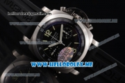 Panerai Luminor 1950 Chrono Flyback PAM 212 Swiss Valjoux 7750 Automatic Steel Case with Black Dial and Black Rubber Strap Stick/Arabic Numeral Markers