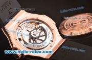 Hublot Big Bang King Swiss Valjoux 7750 Automatic Rose Gold Case with Ceramic Bezel and Black Dial - 1:1 Original