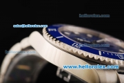 Rolex Submariner Oyster Perpetual Swiss ETA 2836 Automatic Movement Blue Dial with White Markers and Blue Ceramic Bezel