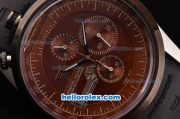 Tag Heuer Mikrogirder 2000 Chronograph Miyota Quartz Steel Case with PVD Bezel - Brown Dial