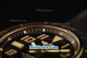 Breitling SuperOcean Swiss ETA 2836 Automatic Steel Case with Black Dial and Stick Markers- Black Rubber Strap