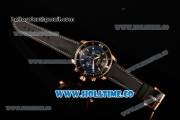 BlancPain Fifty Fathoms Flyback Chrono Miyota OS20 Quartz Rose Gold Case with Black Dial and Stick Markers (ZF)