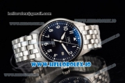 IWC Pilot's Watch Mark XVIII Miyota 9015 Automatic Steel Case Blue Dial With Arabic Numeral Markers Steel Bracelet