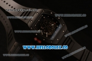 Richard Mille RM 055 Bubba Watson Miyota 9015 Automatic Ceramic Case with Black Rubber Strap and Black Dial