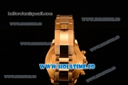 Rolex Daytona Chrono Swiss Valjoux 7750 Automatic Yellow Gold Case/Bracelet with Gold Dial Ceramic Bezel and Stick Markers (BP)