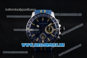 Ulysse Nardin Maxi Marine Diver Miyota OS20 Quartz Steel Case with Blue Dial and Blue Rubber Strap Yellow Stick Markers