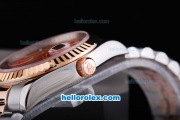 Rolex Datejust Automatic Rose Gold Bezel with Stick Marking and Rose Gold Dial