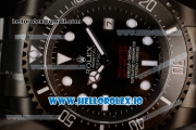 Rolex Sea-Dweller Clone Rolex 3135 Automatic PVD Case Black Dial With Dots Markers PVD Bracelet (BP)