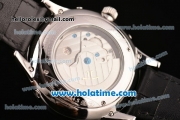 Jaeger-LECoultre Master Asia Automatic Steel Case with Silver Sitck Markers and Black Dial