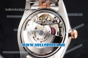 Rolex Datejust Clone Rolex 3135 Automatic Two Tone Case/Bracelet with Rose Gold Dial and Stick Markers (BP)