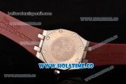 Audemars Piguet Royal Oak Lady Swiss Quartz Rose Gold/Diamonds Case with Diamonds Markers and Brown Dial (EF)