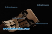 Hublot Big Bang Swiss Valjoux 7750 Automatic Movement Full Ceramic with Brown Dial and Brown Rubber Strap - 1:1 Original