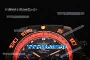 Breitling Chronomat B01 Chrono Swiss Valjoux 7750 Automatic PVD Case with Black Dial and Orange Inner Bezel (GF)