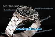 Tag Heuer Aquaracer 500M Chrono Calibre 16 Swiss Valjoux 7750-SHG Automatic Stainless Steel Case with Black Dial and White Stick Markers (Z)
