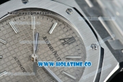 Audemars Piguet Royal Oak Swiss ETA 2824 Automatic Full Steel with Grey Dial and Stick Markers - 1:1 Origianl (ZF)