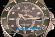 Rolex GMT-Master II Chronometer Asia Automatic Full Steel with Black Dial and White Dot Markers - Green Bezel