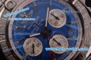 Breitling Chronomat B01 GMT Swiss Valjoux 7750 Automatic Steel Case/Strap with Blue Dial - Diamond Bezel