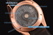 Tag Heuer Mikrogirder 10000 Chronograph Miyota OS10 Quartz Rose Gold Case with Black Rubber Strap and White Dial