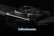 Bell & Ross BR 01-94 Automatic Movement with PVD Case and Grey skeleton Dial-Black Rubber Strap