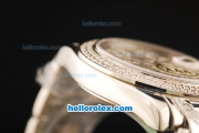 Rolex Datejust Rolex 3135 Automatic Movement Full Steel with Diamond Bezel and Diamond Strap