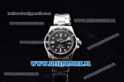 Rolex Submariner Vintage Tiffany & Co Asia 2813 Automatic Steel Case with Black Dial Orange Dots Markers and Steel Bracelet