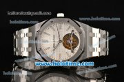 Audemars Piguet Royal Oak Tourbillon 41MM Swiss ST Tourbillon Manual Winding Full Steel with White Dial and Stick Markers