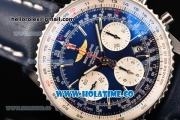 Breitling Navitimer 01 Chrono Swiss Valjoux 7750 Automatic Steel Case with Silver Stick Markers and Blue Dial - 1:1 Original (JF)