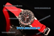 Richard Mille RM028 Swiss Valjoux 7750 Automatic Steel Case with Skeleton Dial and Red Rubber Strap - Red
