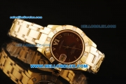 Rolex Datejust Automatic Movement Full Gold with Brown Dial and Diamond Bezel-ETA Coating Case