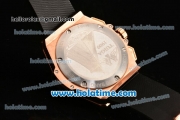 Hublot King Power Chrono Miyota OS20 Quartz Rose Gold Case with Black Dial and Stick Markers